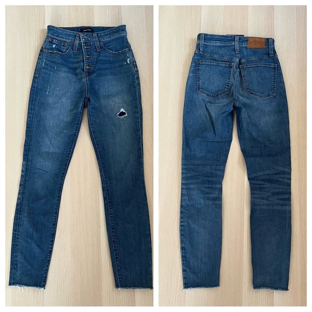 J.Crew Curvy Toothpick Jeans Raw Hem 26 X 27”